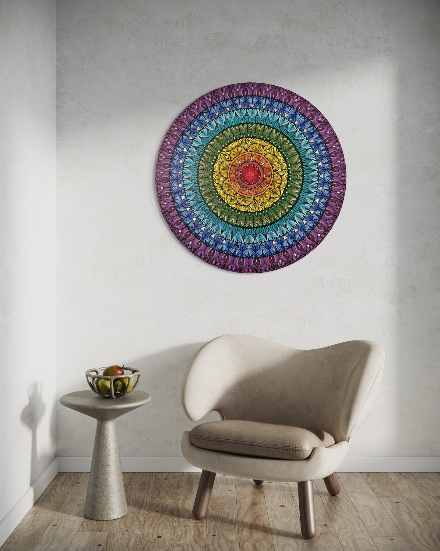 36 Inch Hand Painted Mandala - Chakra