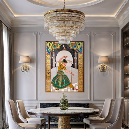 Handmade Lippan Art: Taj Mahal Inspired Clay and Mirror Painting