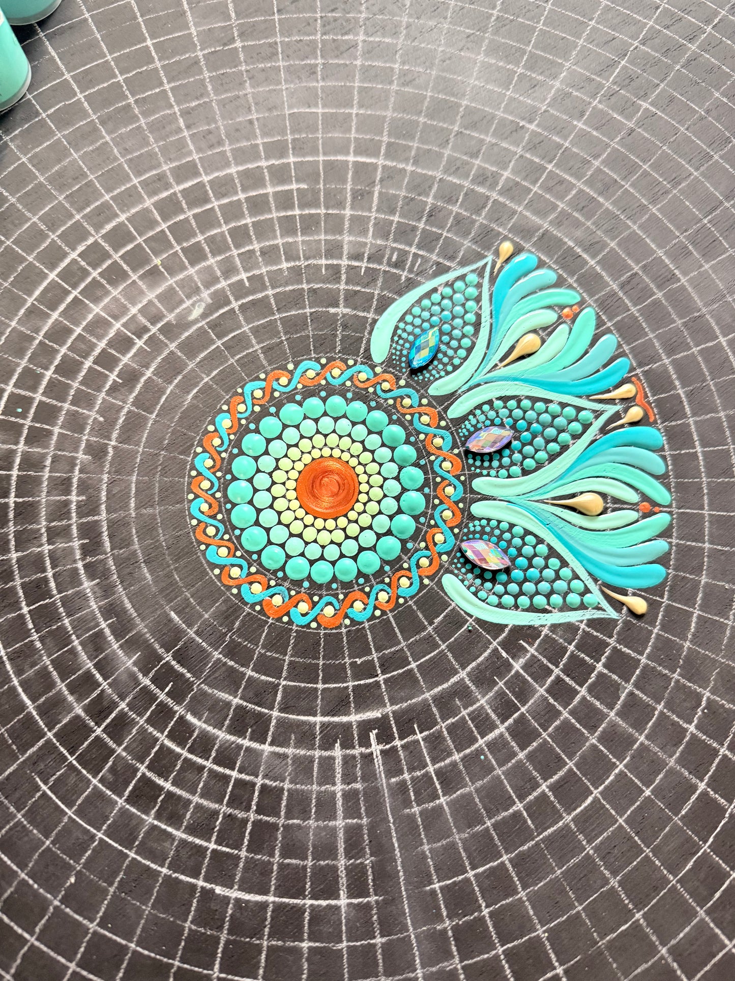 Stillwater Bloom - 18 Inch Hand Painted Mandala