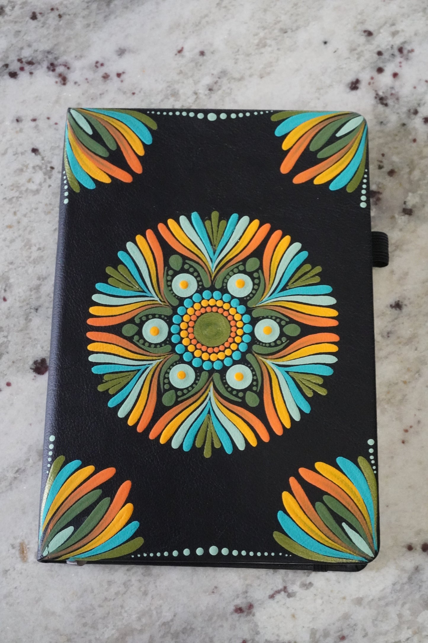 Hand Painted Mandala Journal: A5 Boho Notebook, Handmade Stationery
