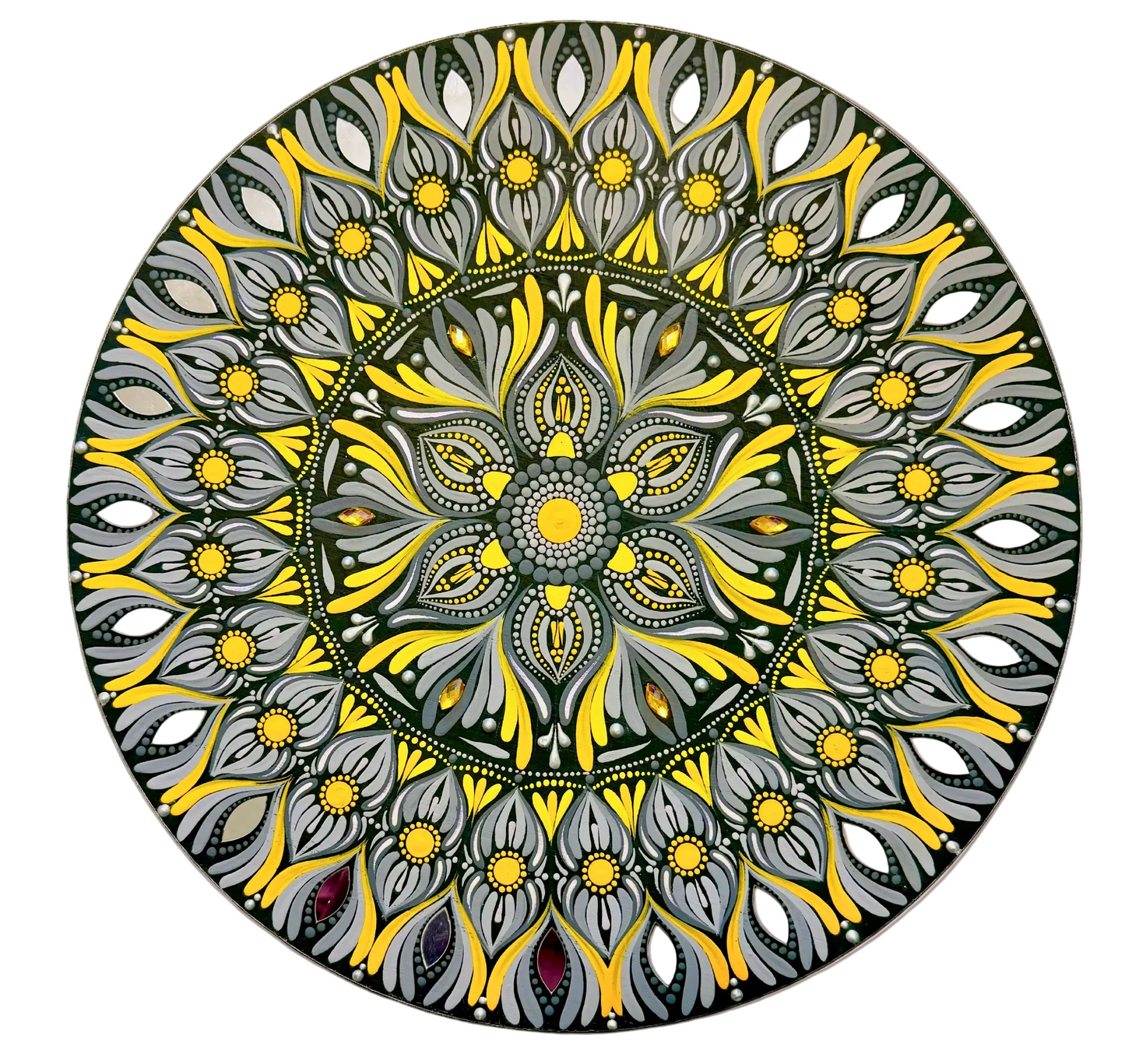 14 Inch Hand Painted Mandala