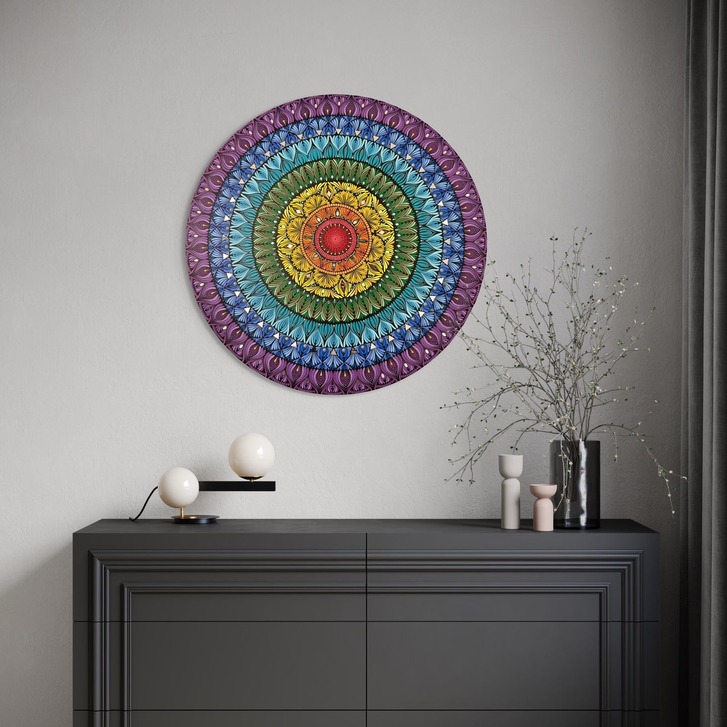 36 Inch Hand Painted Mandala - Chakra