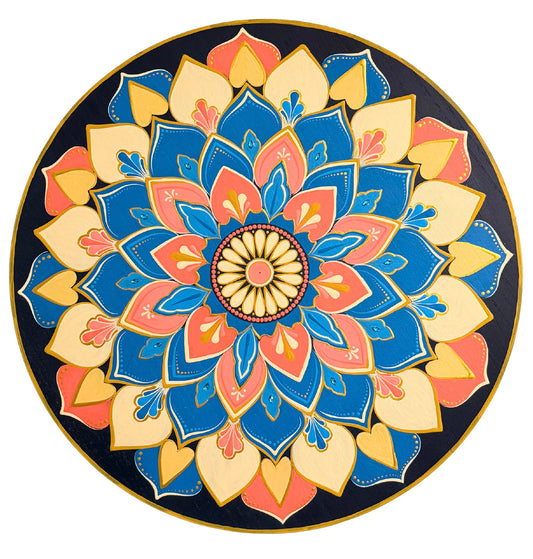Sakura Skies - 18 Inch Hand Painted Mandala