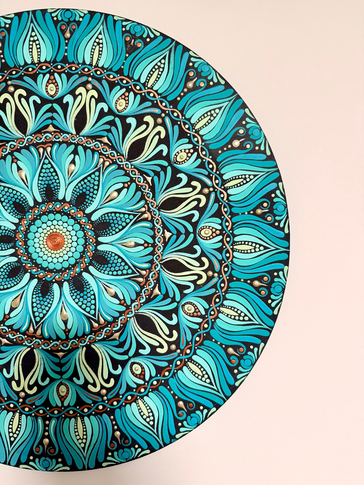 Stillwater Bloom - 18 Inch Hand Painted Mandala