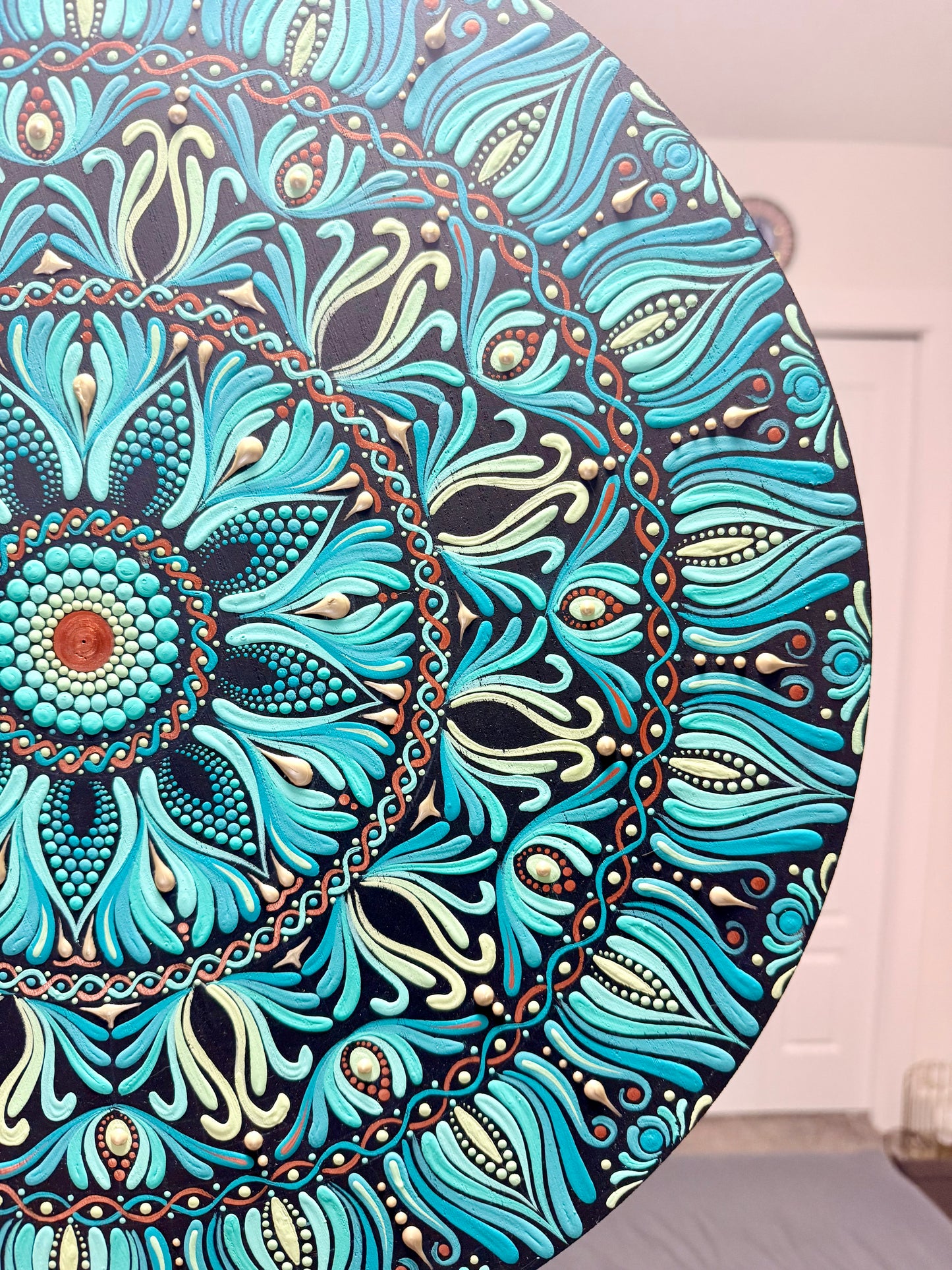 Stillwater Bloom - 18 Inch Hand Painted Mandala