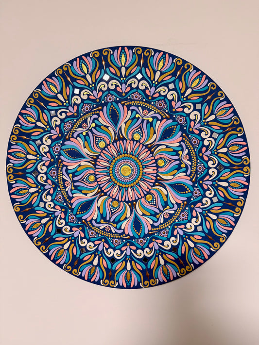 Indigo Enpress - 18 Inch Hand Painted Mandala