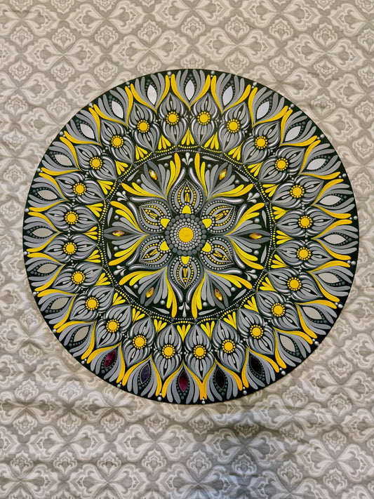 14 Inch Hand Painted Mandala