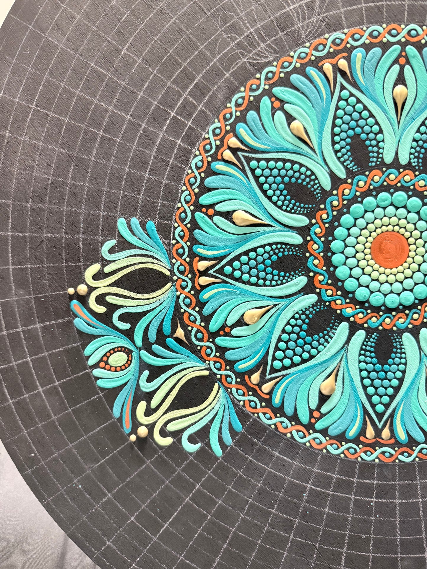 Stillwater Bloom - 18 Inch Hand Painted Mandala