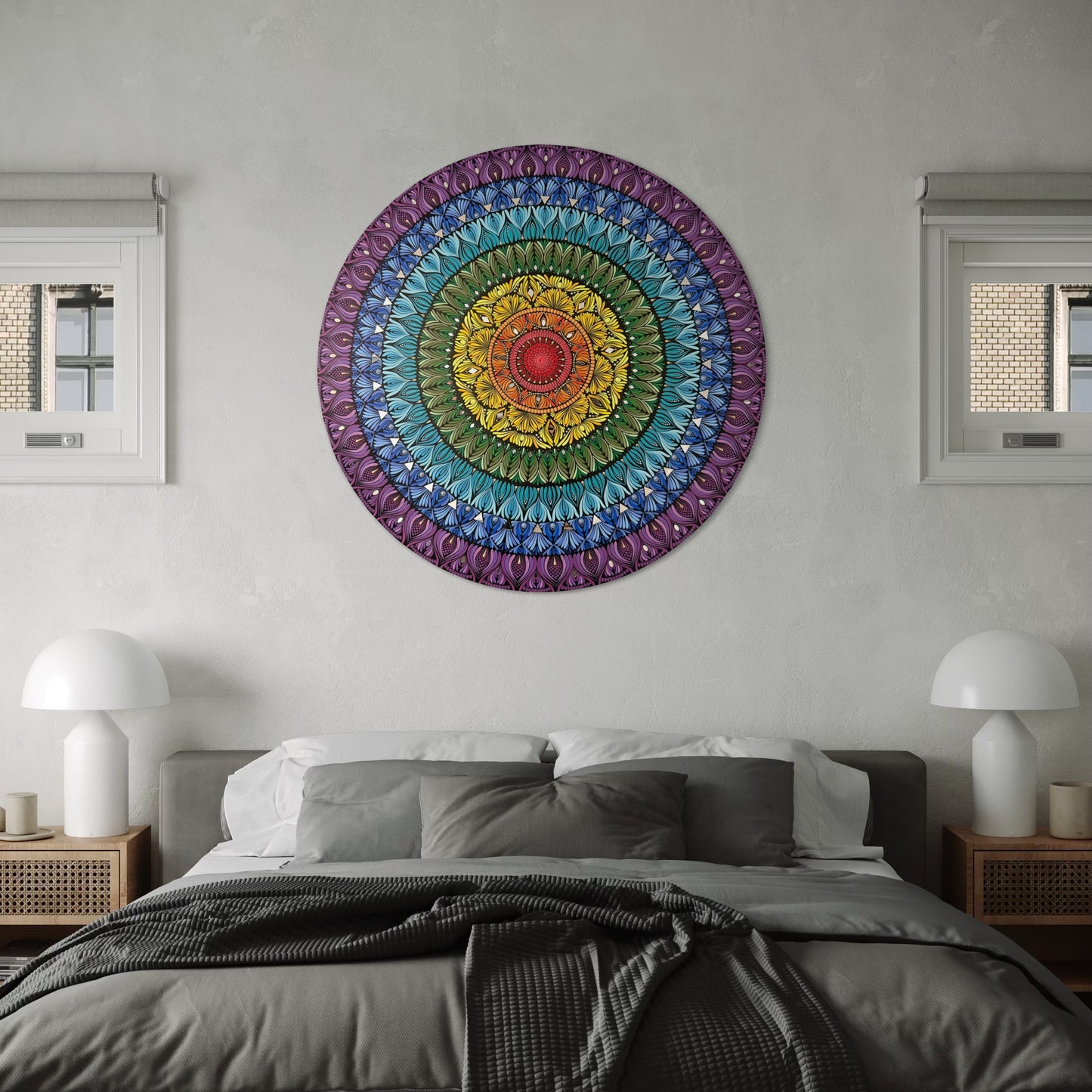 36 Inch Hand Painted Mandala - Chakra