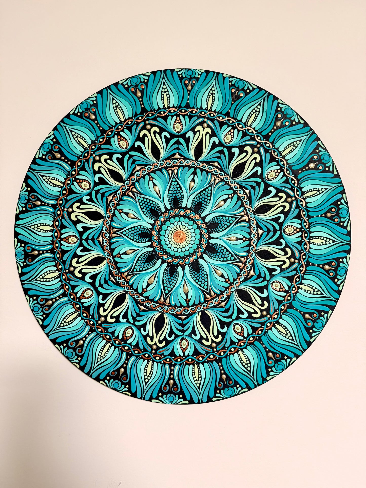 Stillwater Bloom - 18 Inch Hand Painted Mandala