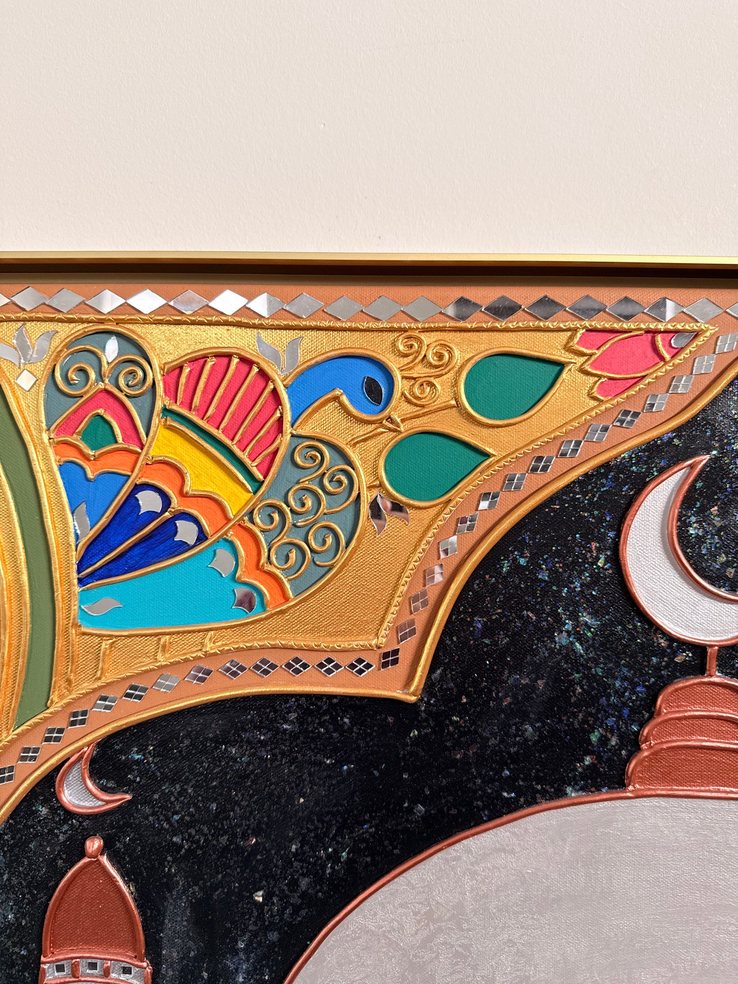 Handmade Lippan Art: Taj Mahal Inspired Clay and Mirror Painting