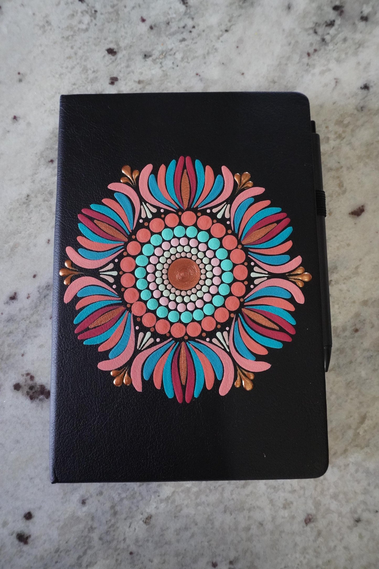 Hand Painted Mandala Journal: A5 Boho Notebook, Handmade Stationery