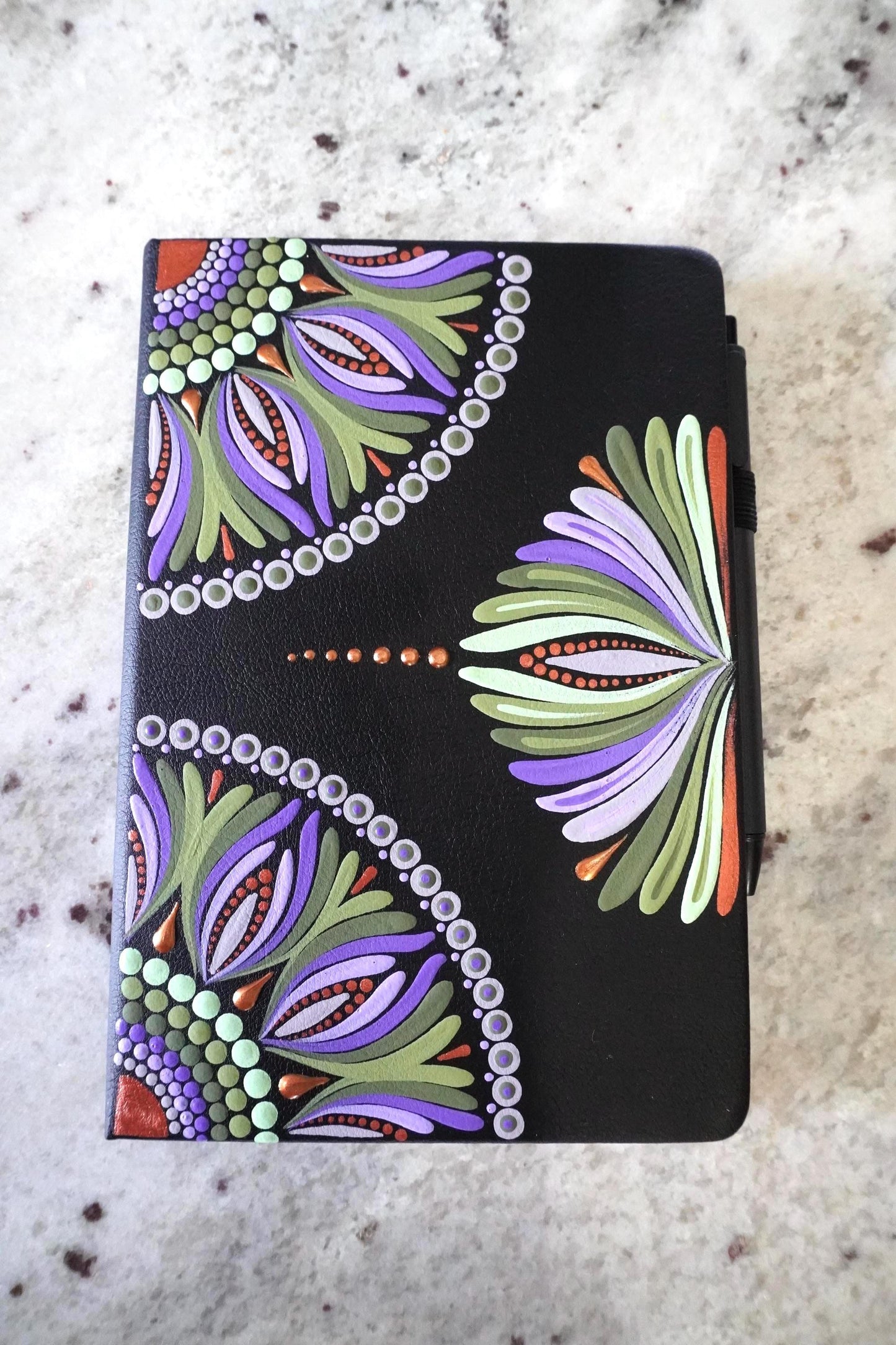 Hand Painted Mandala Journal: A5 Boho Notebook, Handmade Stationery